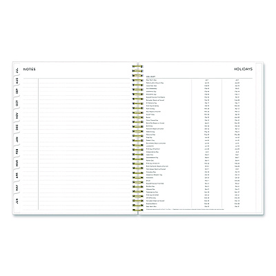 Blue Sky Ashley G Multicolor Smoke Academic Weekly/Monthly Planner, 11" x 8.5", Multicolor Cover, 12-Month (Jul-Jun): 2025 to 2026 (133681)