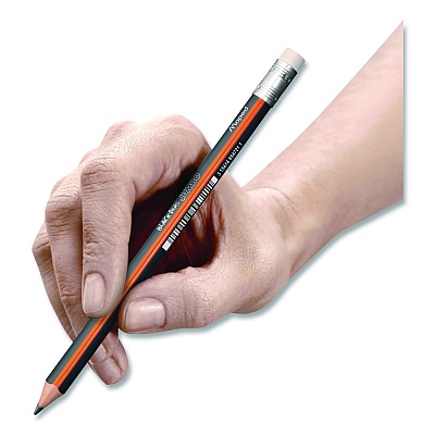 Maped Helix Black'Peps Jumbo Triangular Pencils, HB (#2), Black Lead, Orange/Black Barrel, Dozen (854721ZT)