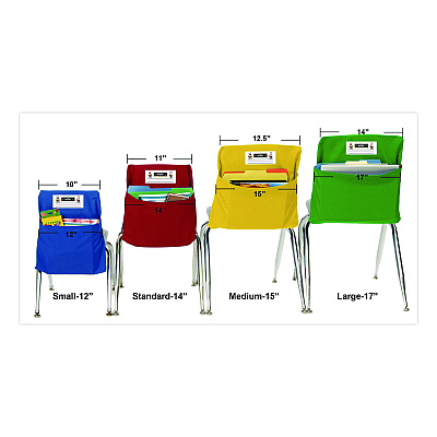 Victor Elastic-Back Seat Sack for Chairs 12" to 17" Wide, 11 x 15.5 x 14, Fabric, Red (10101)