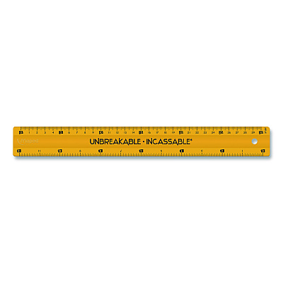 Maped Helix Unbreakable 12" Ruler, Standard/Metric, 12.72" Long, Randomly Assorted Color (245648)