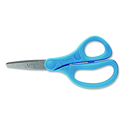 Maped Helix Essential Pointed School Scissors School Pack, Pointed Tip, 5.35" Long, 2" Cut Length, Straight Assorted Handle, 12/Pack (480249)
