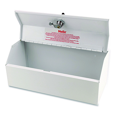 Maped Helix Metal Lockable Wall-Mounted Drug Cabinet,11.5 x 4.24 x 4.75, White (27050)