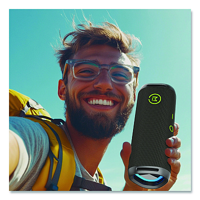 Morpheus 360 Soundstage Pro Bluetooth Speaker, USB Type-C to USB A, Black (BT8850DSP)