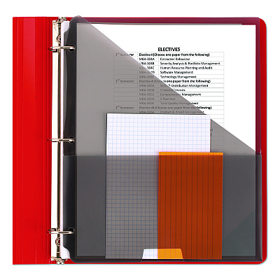 Five Star 1" Plastic Binder, 3 Rings, 1" Capacity, 11 x 8.5, Randomly Assorted Color (261340)