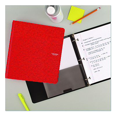 Five Star 1" Plastic Binder, 3 Rings, 1" Capacity, 11 x 8.5, Randomly Assorted Color (261340)