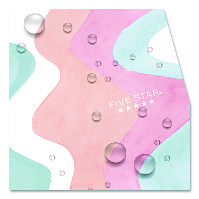 Five Star Brushy Moves Pastel Waves Design Notebook w/ Study App, 1-Subject, Wide/Legal Rule, Assorted Cover Color, (80)11 x 8.5 Sheets (930060F)