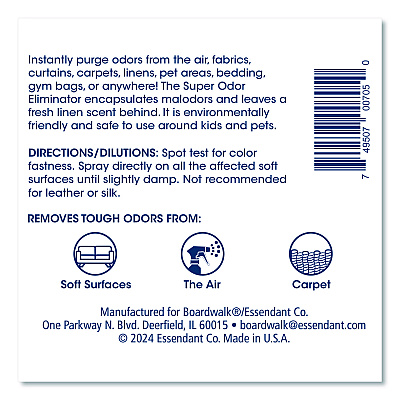 Boardwalk Fabric and Carpet Deodorizer, Fresh Scent, 32 oz Bottle, 6/Carton (4829)