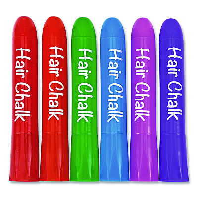 TPG Creations Hair Chalk, Assorted Colors, 6/Pack, 12 Packs/Carton (68212)