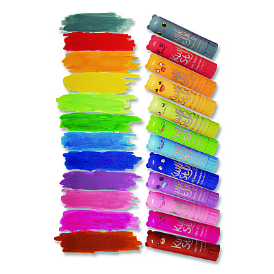 TPG Creations Kwik Stix Tempera Paint Sticks, Large Size, 1" x 4", 12 Assorted Colors, 12/Pack, 12 Packs/Carton (68412)