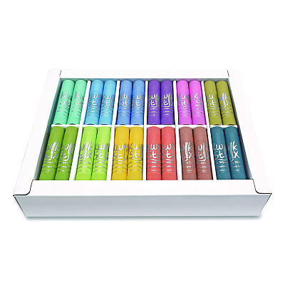 TPG Creations Kwik Stix Tempera Paint Set, Regular Size, 0.7" x 3.5", 12 Assorted Colors, 72/Pack, 2 Packs/Carton (69203)