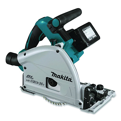 18V X2 (36V) LXT Brushless Lithium-Ion 6.5" Cordless Plunge Circular Saw Kit with Batteries, 6,300 RPM, 0 to +48 Degree Bevel (XPS01PTJ)