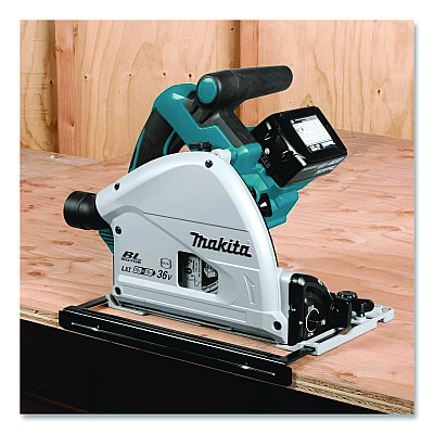 18V X2 (36V) LXT Brushless Lithium-Ion 6.5" Cordless Plunge Circular Saw Kit with Batteries, 6,300 RPM, 0 to +48 Degree Bevel (XPS01PTJ)