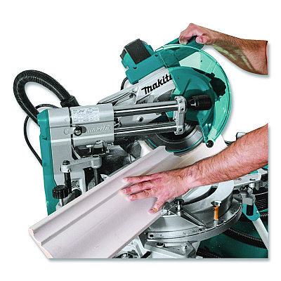 LS1019L 10" Dual-Bevel Sliding Compound Miter Saw with Laser, 3,200 RPM, -48 to +48 Degree Bevel, -60 to +60 Degree Miter