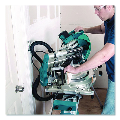 LS1019L 10" Dual-Bevel Sliding Compound Miter Saw with Laser, 3,200 RPM, -48 to +48 Degree Bevel, -60 to +60 Degree Miter