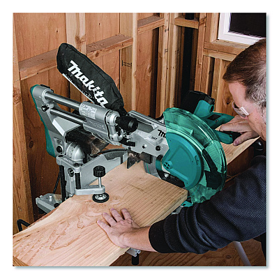 LS1019L 10" Dual-Bevel Sliding Compound Miter Saw with Laser, 3,200 RPM, -48 to +48 Degree Bevel, -60 to +60 Degree Miter