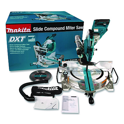 LS1019L 10" Dual-Bevel Sliding Compound Miter Saw with Laser, 3,200 RPM, -48 to +48 Degree Bevel, -60 to +60 Degree Miter