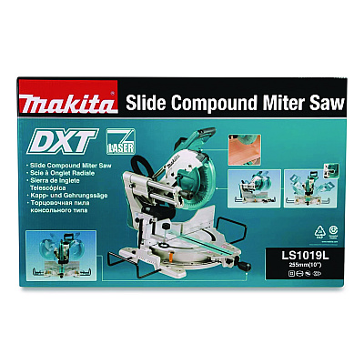 LS1019L 10" Dual-Bevel Sliding Compound Miter Saw with Laser, 3,200 RPM, -48 to +48 Degree Bevel, -60 to +60 Degree Miter