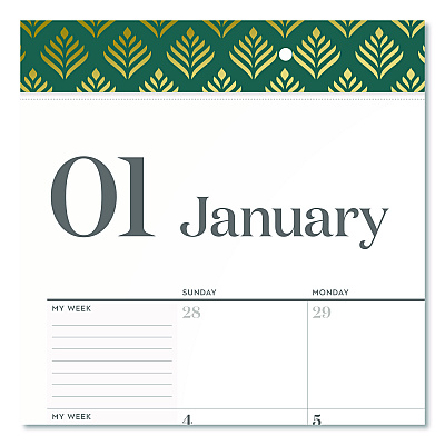 Cambridge WorkStyle Monthly Desk Pad Calendar, 21.75 x 17, White Sheets, Teal Headband/Clear Corners, 12-Month (Jan-Dec): 2026 (1606704)