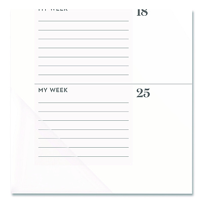 Cambridge WorkStyle Monthly Desk Pad Calendar, 21.75 x 17, White Sheets, Teal Headband/Clear Corners, 12-Month (Jan-Dec): 2026 (1606704)