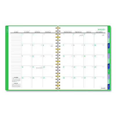 AT-A-GLANCE Badge Geo Weekly/Monthly Planner, 11 x 8.5, Green Cover, 13-Month (Jan-Jan): 2026 (1753G905)