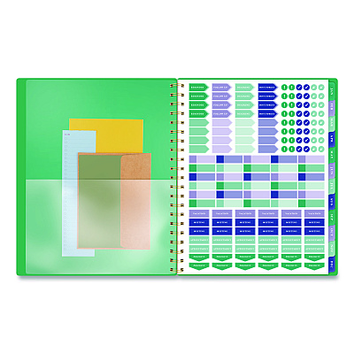 AT-A-GLANCE Badge Geo Weekly/Monthly Planner, 11 x 8.5, Green Cover, 13-Month (Jan-Jan): 2026 (1753G905)