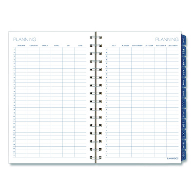 Cambridge Abyss Weekly/Monthly Planner, 8.5 x 5.5, Water-Inspired Artwork, Blue Cover, 12-Month(Jan-Dec): 2026 (1756200)