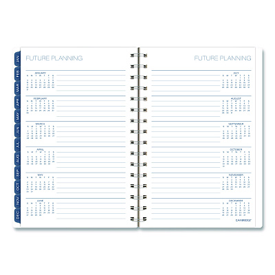 Cambridge Abyss Weekly/Monthly Planner, 8.5 x 5.5, Water-Inspired Artwork, Blue Cover, 12-Month(Jan-Dec): 2026 (1756200)