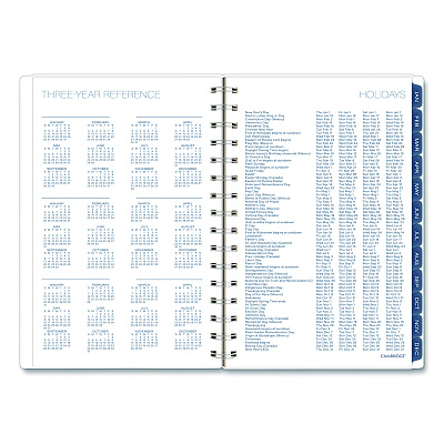 Cambridge Abyss Weekly/Monthly Planner, 8.5 x 5.5, Water-Inspired Artwork, Blue Cover, 12-Month(Jan-Dec): 2026 (1756200)