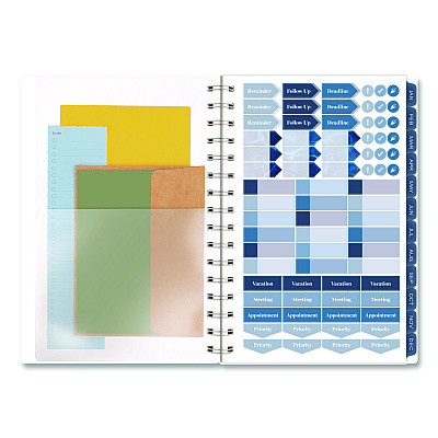 Cambridge Abyss Weekly/Monthly Planner, 8.5 x 5.5, Water-Inspired Artwork, Blue Cover, 12-Month(Jan-Dec): 2026 (1756200)