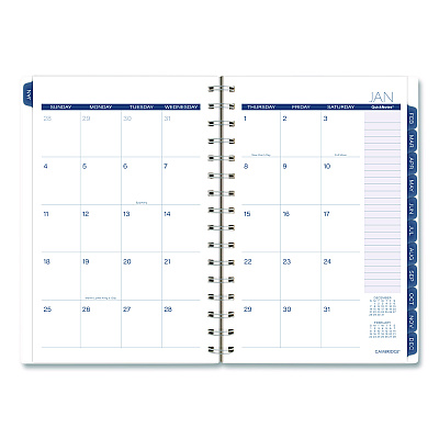 Cambridge Abyss Weekly/Monthly Planner, 8.5 x 5.5, Water-Inspired Artwork, Blue Cover, 12-Month(Jan-Dec): 2026 (1756200)