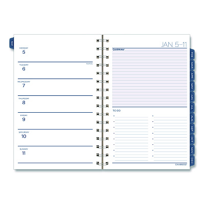 Cambridge Abyss Weekly/Monthly Planner, 8.5 x 5.5, Water-Inspired Artwork, Blue Cover, 12-Month(Jan-Dec): 2026 (1756200)
