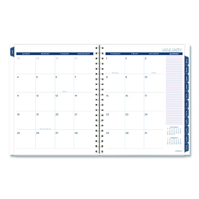 Cambridge Abyss Weekly/Monthly Planner, 11 x 8.5, Water-Inspired Artwork, Blue Cover, 12-Month (Jan-Dec): 2026 (1756905)