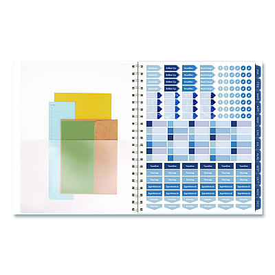 Cambridge Abyss Weekly/Monthly Planner, 11 x 8.5, Water-Inspired Artwork, Blue Cover, 12-Month (Jan-Dec): 2026 (1756905)