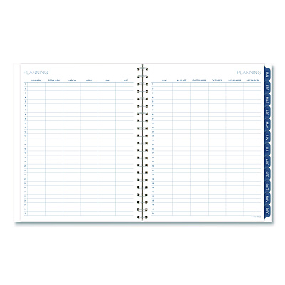 Cambridge Abyss Weekly/Monthly Planner, 11 x 8.5, Water-Inspired Artwork, Blue Cover, 12-Month (Jan-Dec): 2026 (1756905)