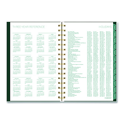 Cambridge Emerald Isle Weekly/Monthly Planner, 8.5 x 5.5, Green Marbled Cover, 12-Month (Jan-Dec): 2026 (1758200)
