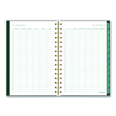 Cambridge Emerald Isle Weekly/Monthly Planner, 8.5 x 5.5, Green Marbled Cover, 12-Month (Jan-Dec): 2026 (1758200)