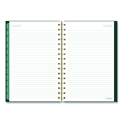 Cambridge Emerald Isle Weekly/Monthly Planner, 8.5 x 5.5, Green Marbled Cover, 12-Month (Jan-Dec): 2026 (1758200)