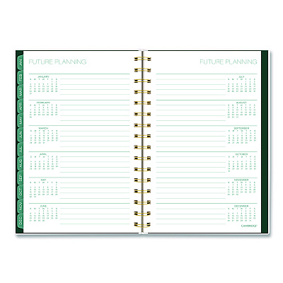 Cambridge Emerald Isle Weekly/Monthly Planner, 8.5 x 5.5, Green Marbled Cover, 12-Month (Jan-Dec): 2026 (1758200)