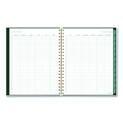 Cambridge Emerald Isle Weekly/Monthly Planner, 11 x 8.5, Green Marbled Cover, 12-Month (Jan-Dec): 2026 (1758905)