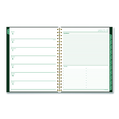 Cambridge Emerald Isle Weekly/Monthly Planner, 11 x 8.5, Green Marbled Cover, 12-Month (Jan-Dec): 2026 (1758905)