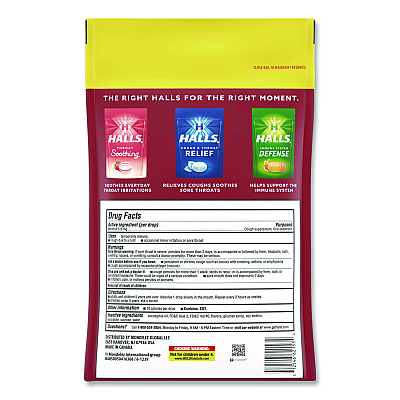 HALLS Relief Cough Drops - Value Size, Cherry, 200/Pack (22002530)