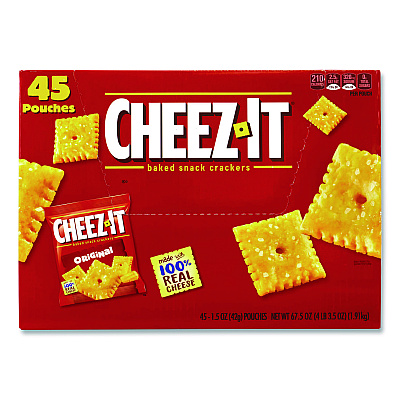 Coca-Cola Soda Mini Variety and Cheez-It Combo Pack, (30) 7.5 oz Cans Assorted Flavors, (45) 1.5 oz Pouch Original Cheez-It/Bundle (60004171)