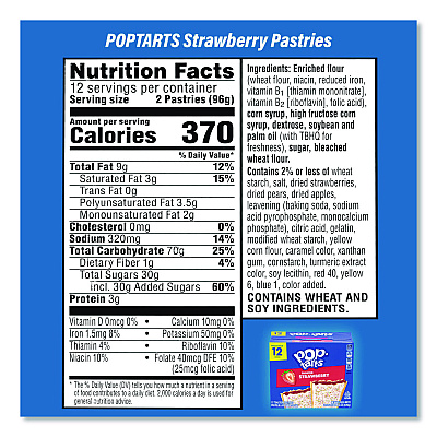 Snack Box Pros Red Bull Energy Drink and Pop Tart Combo Pack,(24) 12oz Cans,(24) Frosted Strawberry/(24) Frosted Brown Sugar Cinnamon/Bundle (60004173)