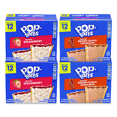 Kellogg's Celcius Vibe and Pop Tarts Variety Combo Pack,(18) 12oz Cans,(24) Frosted Strawberry/(24) Frosted Brown Sugar Cinnamon/Bundle (60004172)