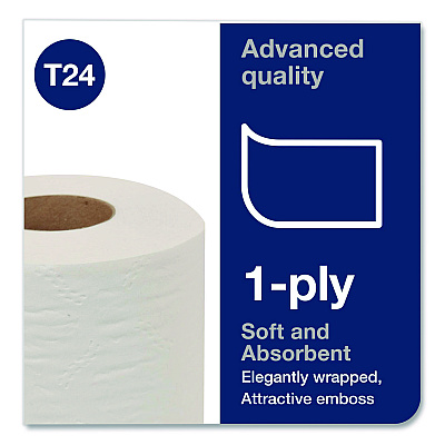 Tork Advanced High Capacity Bath Tissue, Septic Safe, 1-Ply, White, 2,000 Sheets/Roll, 36 Rolls/Carton (1102910)