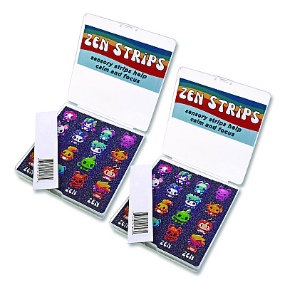TPG Creations Sandy Cuties Zen Strips, Ages 6 and Up, Assorted Colors or Purple Field, 80/Carton (89380)