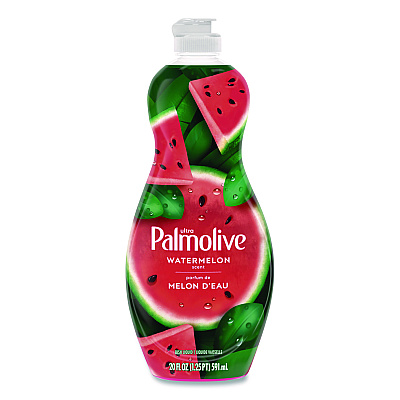 Ultra Palmolive Dishwashing Liquid, Watermelon Scent, 20 oz Bottle, 9/Carton (61047428)