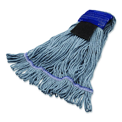 Carlisle Medium Blue Looped-End Mop, Cotton, 36 x 6 x 3, Blue (369418S14)