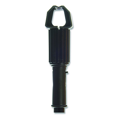 Carlisle Vinyl Coated Jaw Style Metal Mop Handle, 1" dia x 60", Black (3697000)