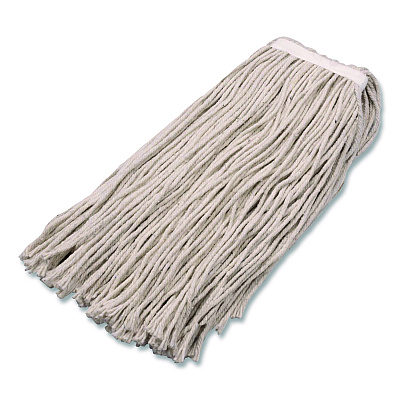Carlisle Full Weight Cut End Mop Head, Cotton, 16 oz, White (369716B00)